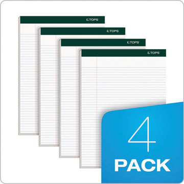 TOPS™ Double Docket Ruled Pads, Narrow Rule, 100 White 8.5 X 11.75 Sheets, 4-pack freeshipping - TVN Wholesale